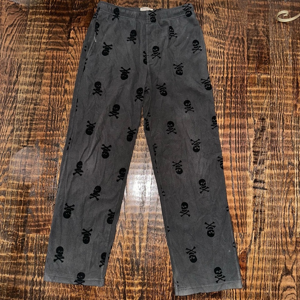 Black Skull Pajamas Pants